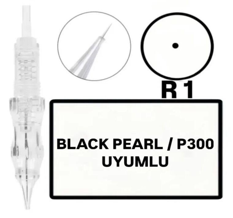 Black Pearl - P300 Uyumlu - R1 Değiştirilebilir Kartuş Kalıcı Makyaj Ucu (İğne)
