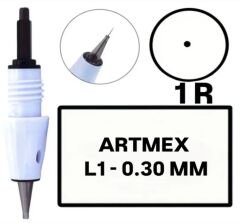 Artmex - L1 ( R1 ) - 0.30mm Değiştirilebilir Kartuş Kalıcı Makyaj Ucu ( İğne )
