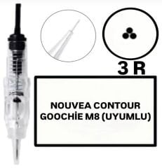 Nouvea Contour - Goochie M8 Uyumlu-R3 Değiştirilebilir Kartuş Kalıcı Makyaj Ucu (İğne)