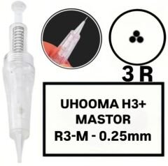 Mastor - Uhooma H3+ - Uyumlu 0.25mm - (R3-M) R3 Değiştirilebilir Kartuş Kalıcı Makyaj Ucu (İğne)