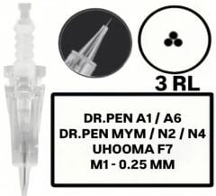 Dr.Pen A1-A6-MYM-N2-N4-Uhooma F7 Uyumlu - 0.25mm - ( M1 ) R3 Değiştirilebilir Kartuş Kalıcı Makyaj Ucu ( İğne )
