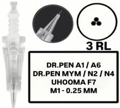 Dr.Pen A1-A6-MYM-N2-N4-Uhooma F7 Uyumlu - 0.25mm - ( M1 ) R3 Değiştirilebilir Kartuş Kalıcı Makyaj Ucu (İğne)