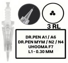 Dr.Pen A1-A6-MYM-N2-N4-Uhooma F7 Uyumlu - 0.30mm - ( L1 ) R3 Değiştirilebilir Kartuş Kalıcı Makyaj Ucu ( İğne )