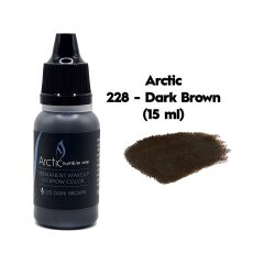 ARCTIC 228 DARK BROWN - ( Koyu Esmerlere Kahverengi ) Kalıcı Makyaj Pigmenti 15ml.