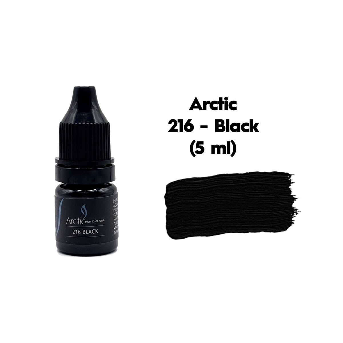 ARCTIC 216 BLACK - ( Siyah ) Kalıcı Makyaj Pigmenti 5ml.