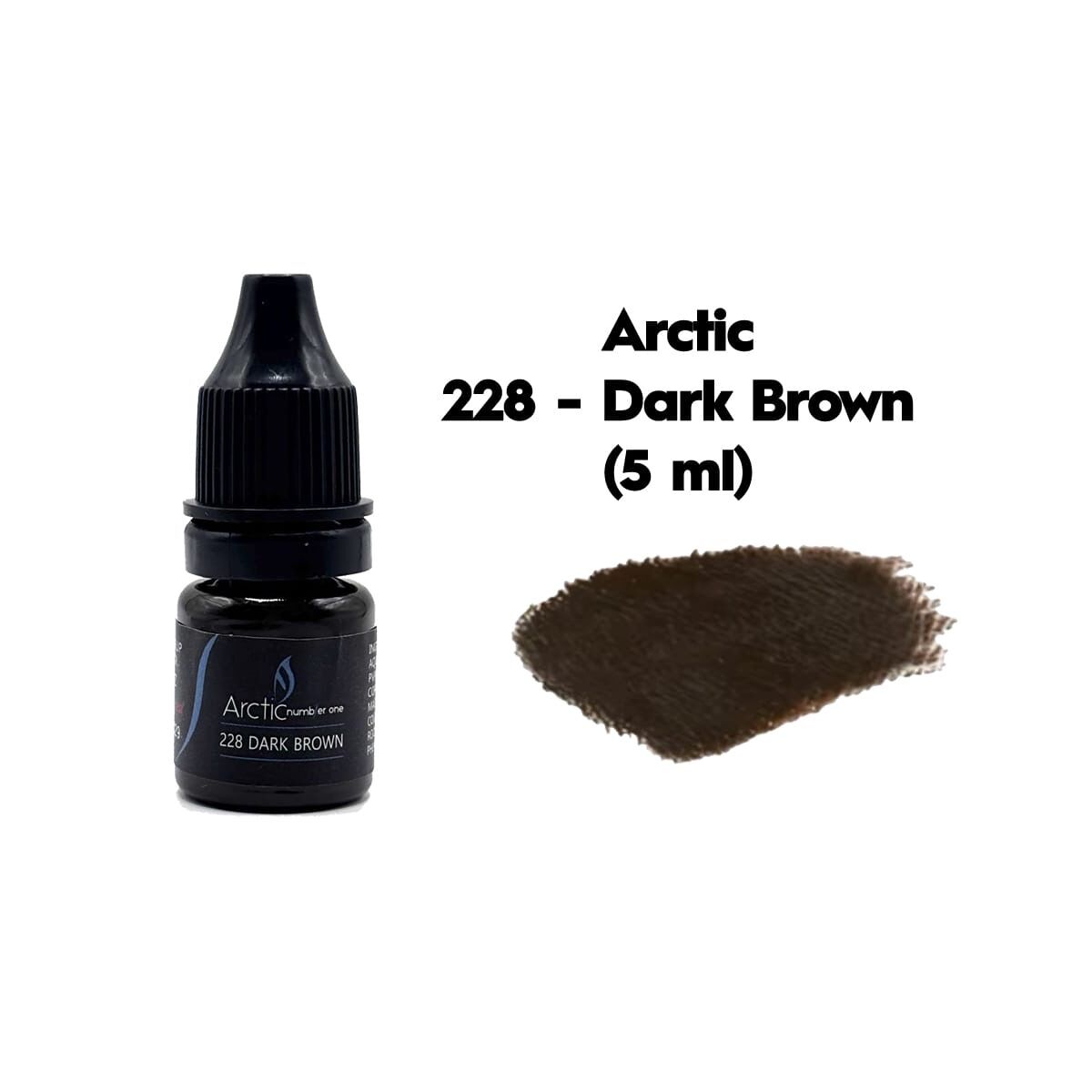 ARCTIC 228 DARK BROWN - ( Koyu Esmerlere Kahverengi ) Kalıcı Makyaj Pigmenti 5ml.
