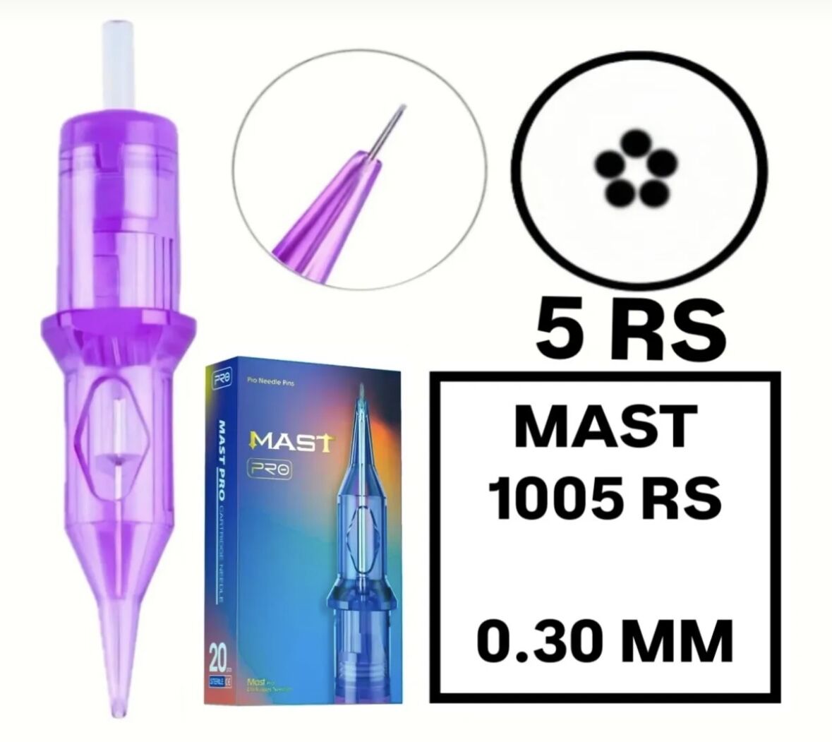 MAST PRO 1005 - RS - 0.30mm TATTOO VE KALICI MAKYAJ İĞNESİ