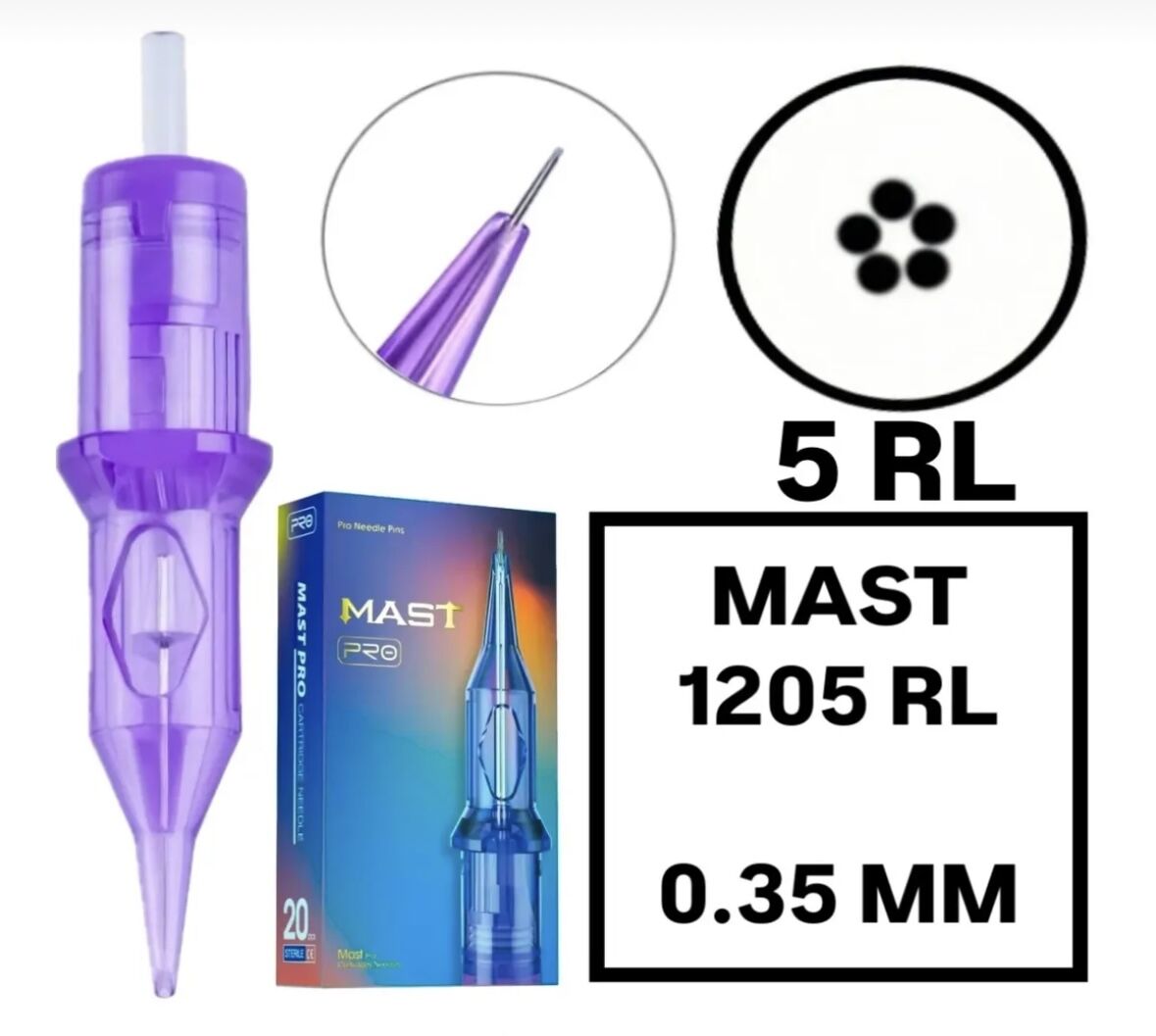 MAST PRO 1205 - RL - 0.35mm TATTOO VE KALICI MAKYAJ İĞNESİ