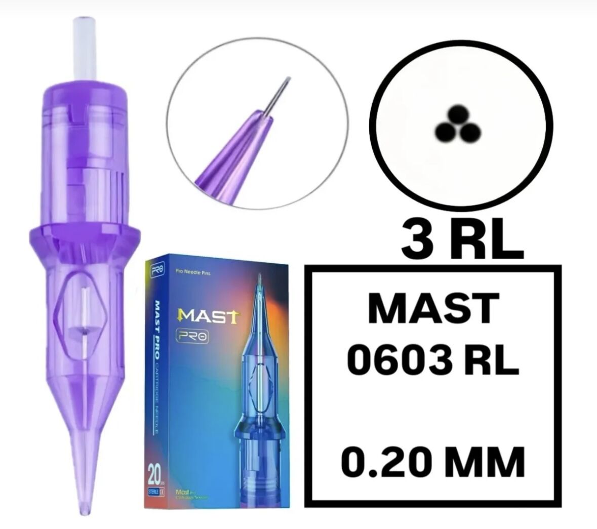 MAST PRO 0603 - RL - 0.20mm TATTOO VE KALICI MAKYAJ İĞNESİ