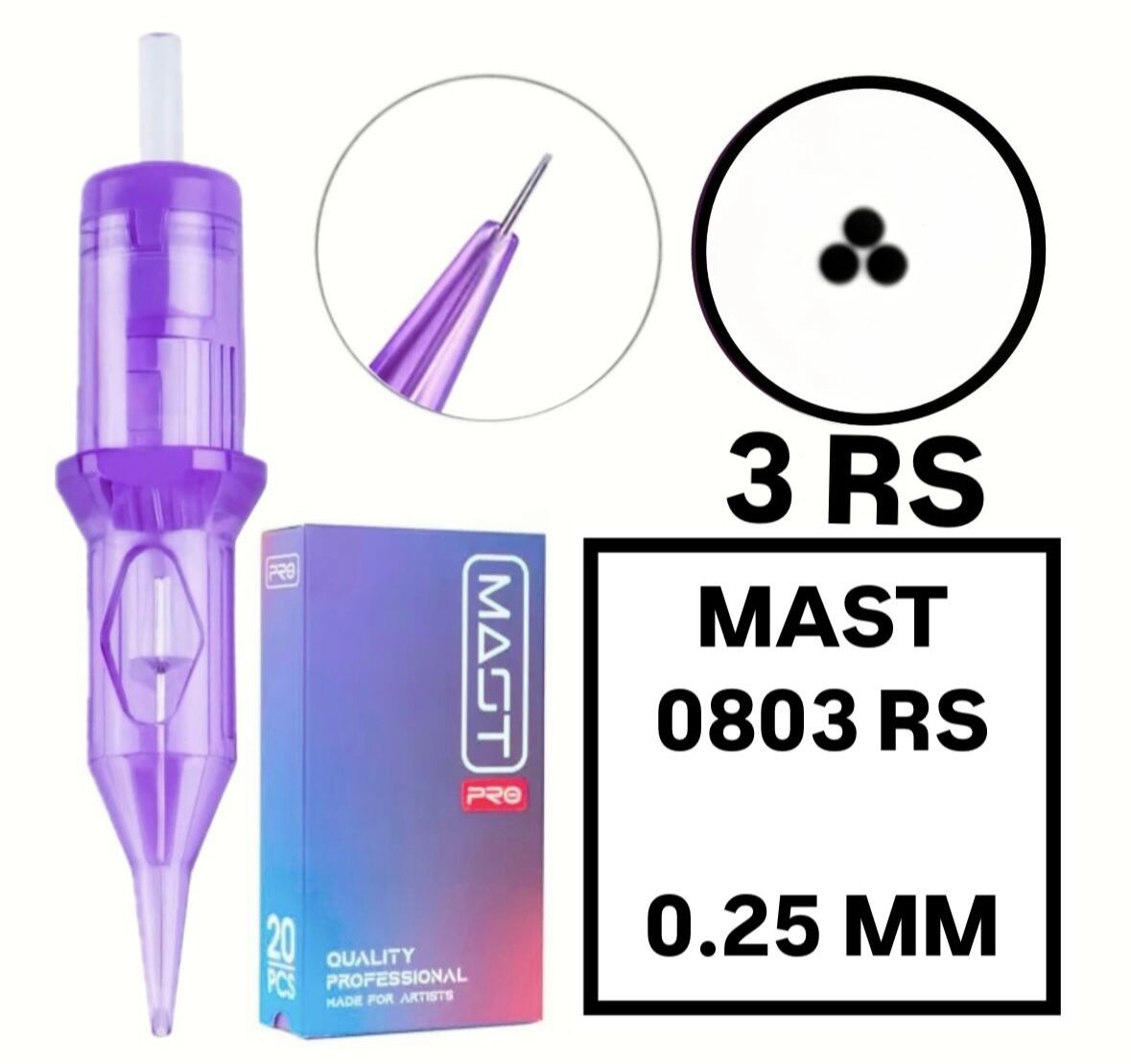 MAST PRO 0803 - RS - 0.25mm TATTOO VE KALICI MAKYAJ İĞNESİ
