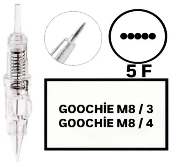 GOOCHIE M8-3 / M8-4 - F5 - Değiştirilebilir Kartuş Kalıcı Makyaj Cihaz Ucu (İğne)