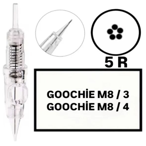 GOOCHIE M8-3 / M8-4 - R5 - Değiştirilebilir Kartuş Kalıcı Makyaj Cihaz Ucu (İğne)