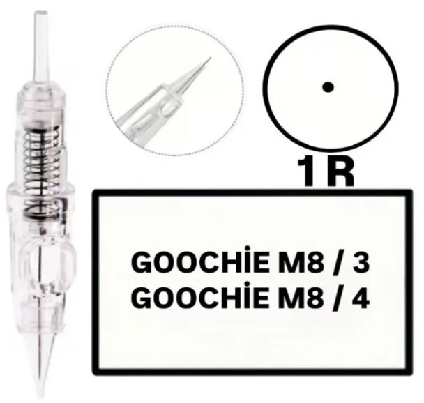 GOOCHIE M8-3 / M8-4 - R1 - Değiştirilebilir Kartuş Kalıcı Makyaj Cihaz Ucu (İğne)