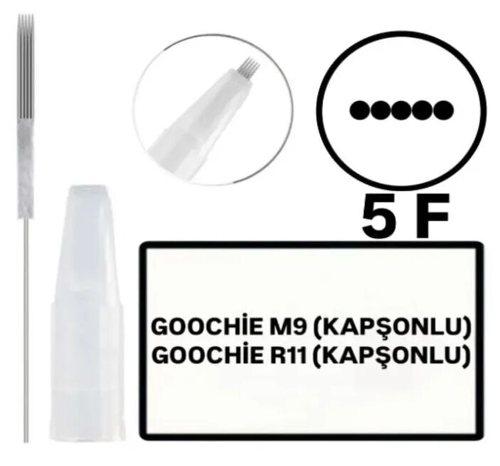 GOOCHIE M9 / R11 KAPŞONLU - F5 -Değiştirilebilir Kartuş Kalıcı Makyaj Cihaz Ucu (İğne)