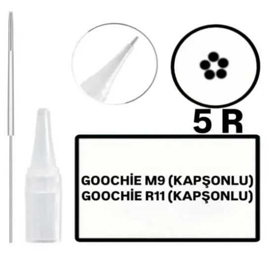 GOOCHIE M9 / R11 KAPŞONLU - R5 -Değiştirilebilir Kartuş Kalıcı Makyaj Cihaz Ucu (İğne)