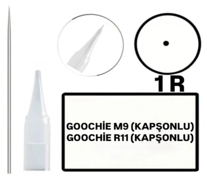 GOOCHIE M9 / R11 KAPŞONLU - R1 -Değiştirilebilir Kartuş Kalıcı Makyaj Cihaz Ucu (İğne)