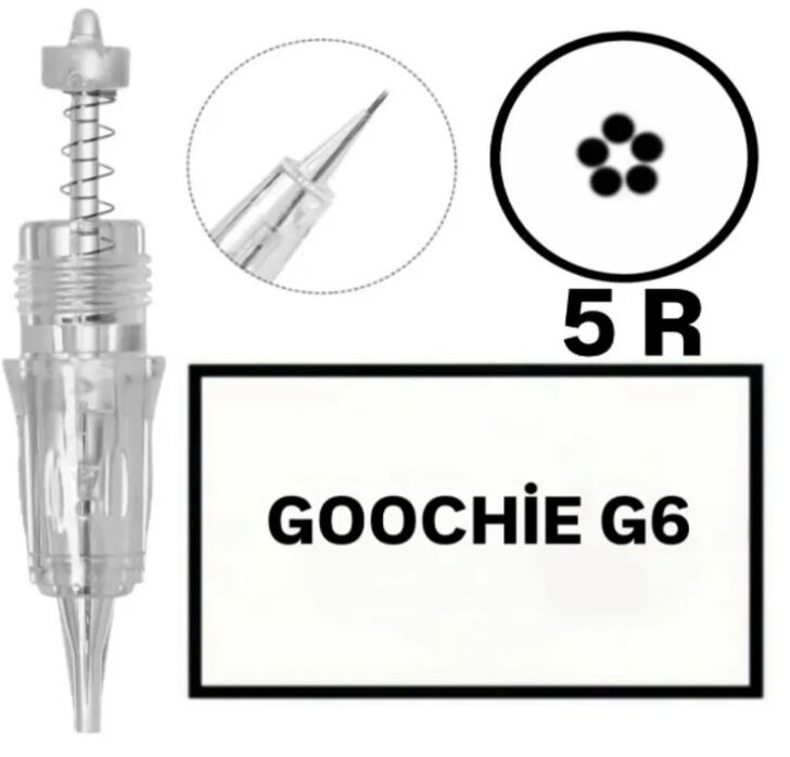 GOOCHIE G6 - R5 - Değiştirilebilir Kartuş Kalıcı Makyaj Cihazı Ucu (İğne)