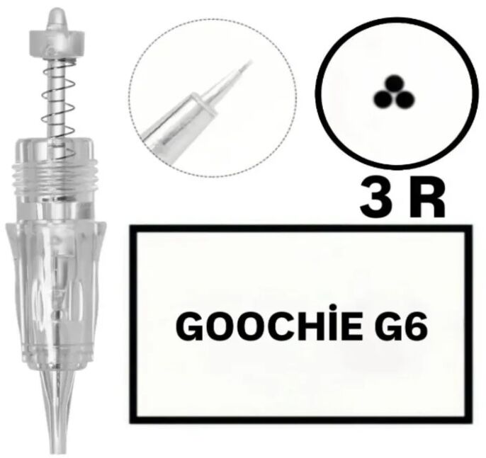 GOOCHIE G6 - R3 - Değiştirilebilir Kartuş Kalıcı Makyaj Cihazı Ucu (İğne)