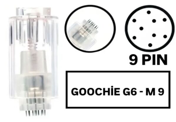 GOOCHIE G6 - M9 UYUMLU - 9 PIN Değiştirilebilir Kartuş Dermapen Ucu (İğne)
