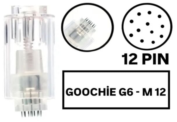 GOOCHIE G6 - M12 UYUMLU - 12 PIN Değiştirilebilir Kartuş Dermapen Ucu (İğne)