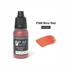 PM 308 Wine Red - ( Şarap Kırmızı ) Kalıcı Makyaj Pigmenti