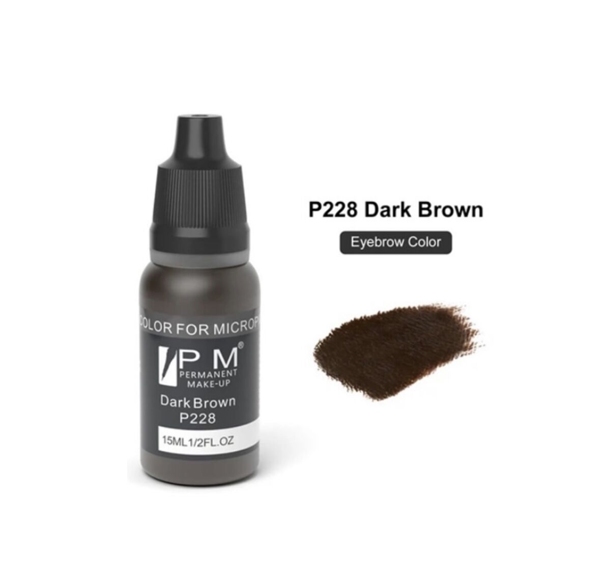 PM 228 Dark Brown - (Koyu Esmerlere Kahverengi) Kalıcı Makyaj Pigmenti