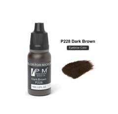 PM 228 Dark Brown - ( Koyu Esmerlere Kahverengi ) Kalıcı Makyaj Pigmenti