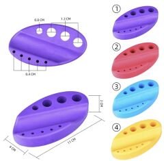 Kalıcı Makyaj Pota - Boya Kabı Standı Kaymaz Silikon (Purple)