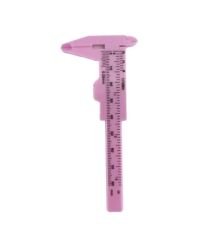Kalıcı Makyaj & Microblading Kaş Ölçüm Cetveli (Mini) Plastik Kumpas (Pink)
