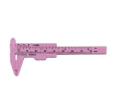 Kalıcı Makyaj & Microblading Kaş Ölçüm Cetveli (Mini) Plastik Kumpas (Pink)