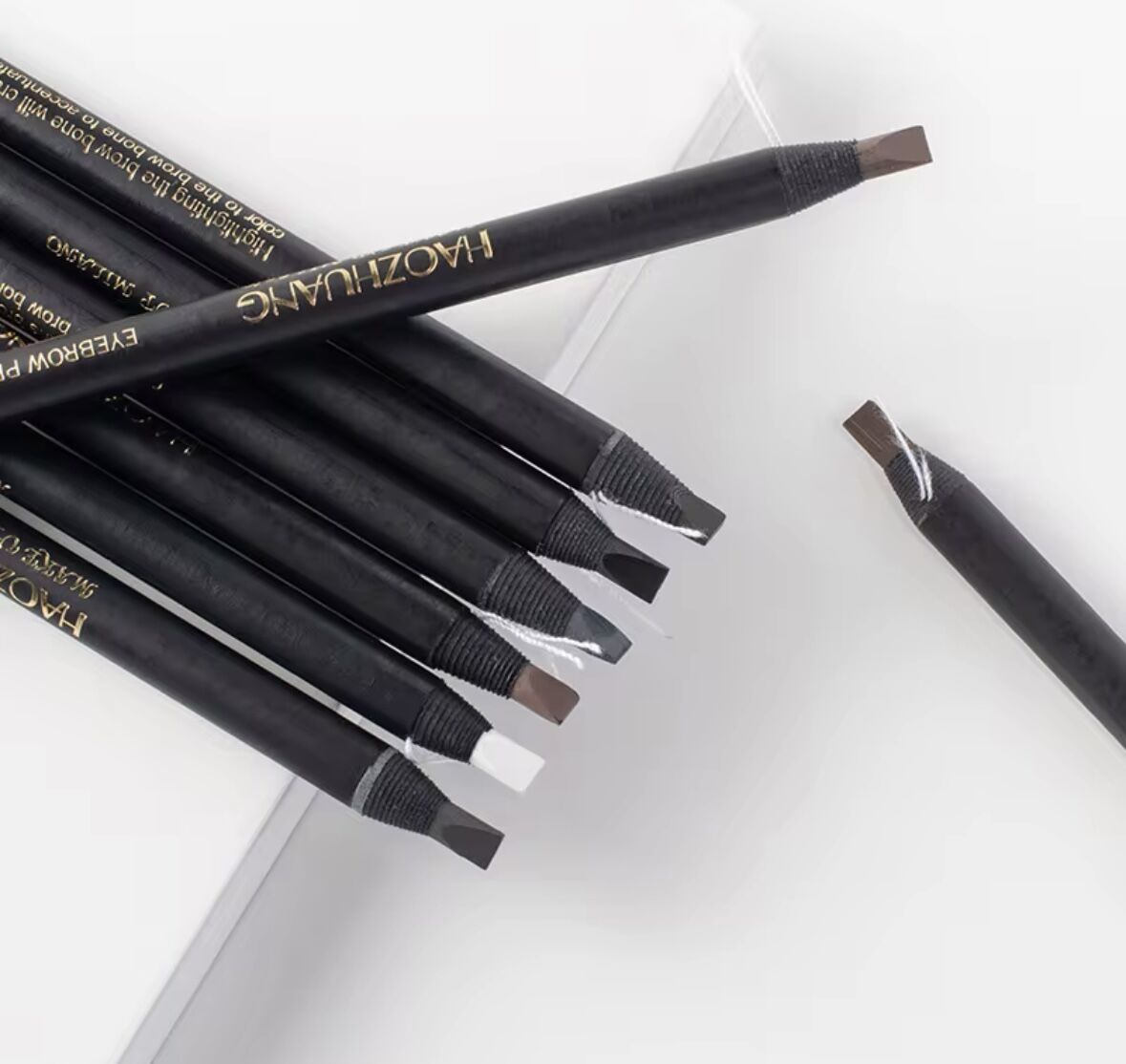 Kalıcı Makyaj HAOZHUANG Tasarım Kalemi (09 - Light Brown)