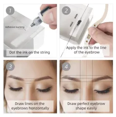 Kalıcı Makyaj & Microblading İpli Kaş İşaretleme ve Ölçüm Cetveli (Hassas Terazili - Yay Model)