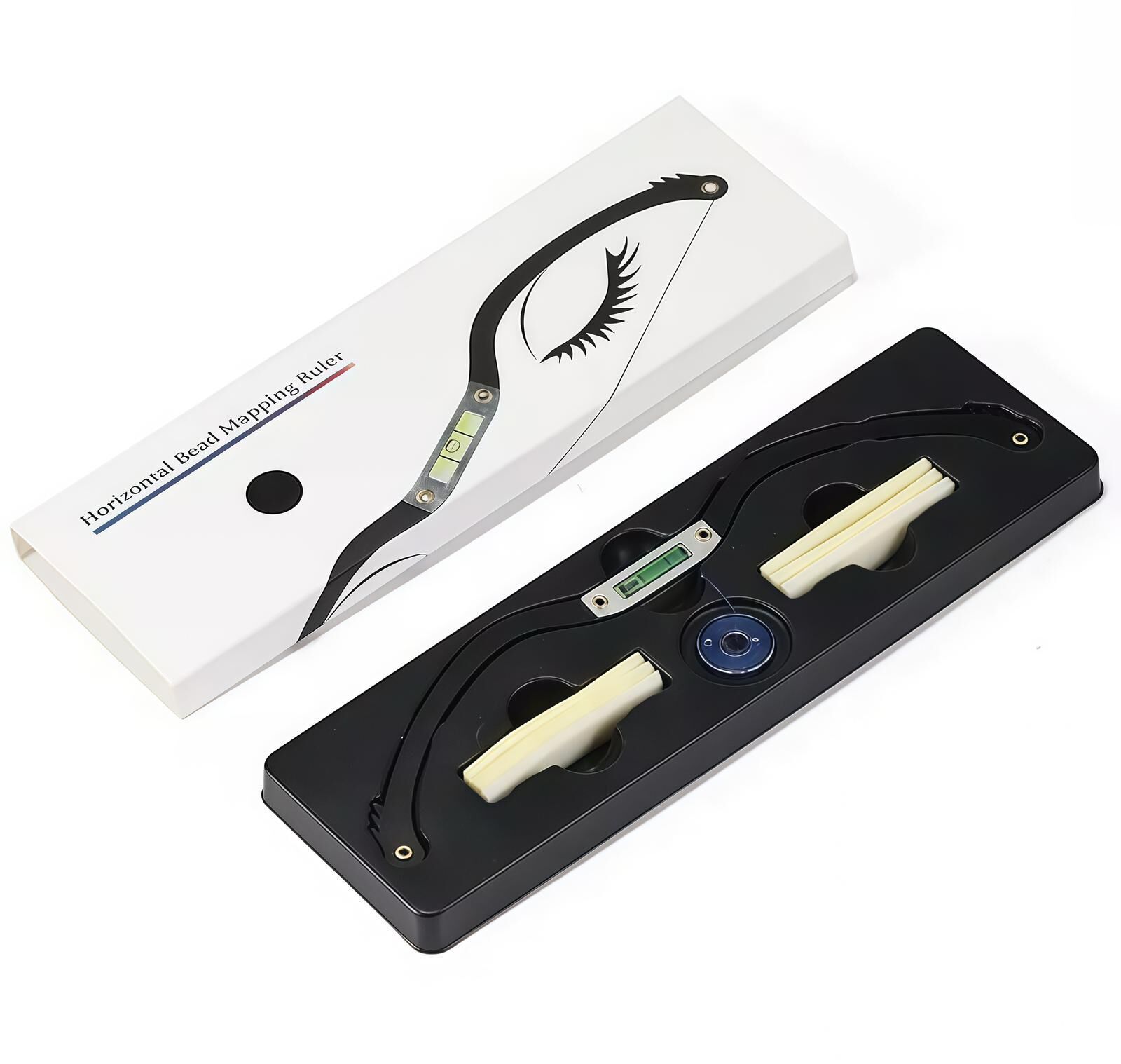 Kalıcı Makyaj & Microblading İpli Kaş İşaretleme ve Ölçüm Cetveli (Hassas Terazili - Yay Model)