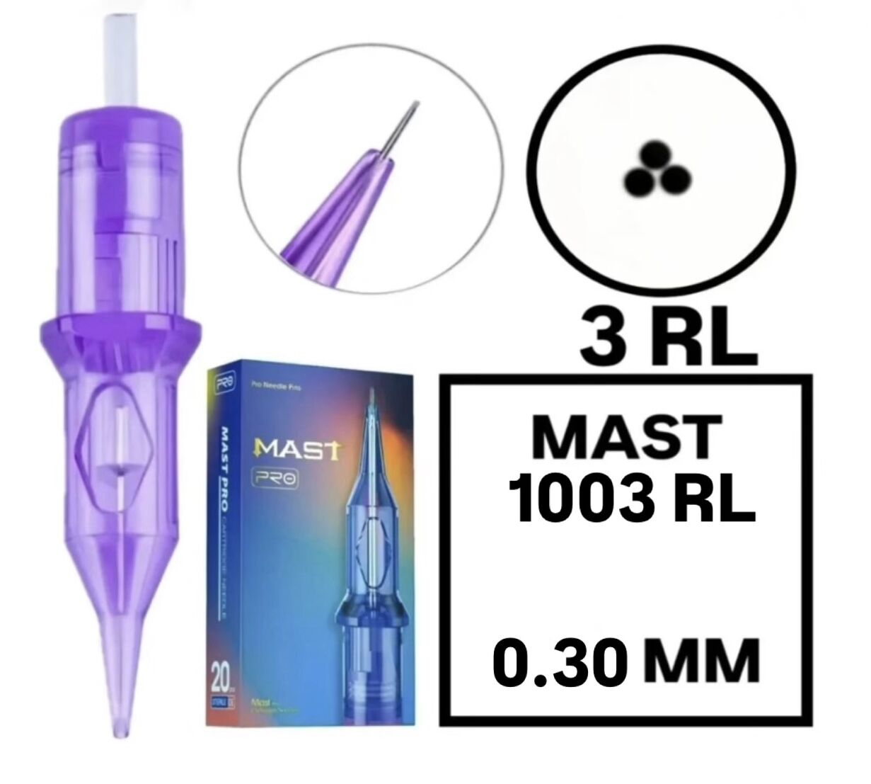 MAST PRO 1003 - RL - 0.30mm TATTOO VE KALICI MAKYAJ İĞNESİ