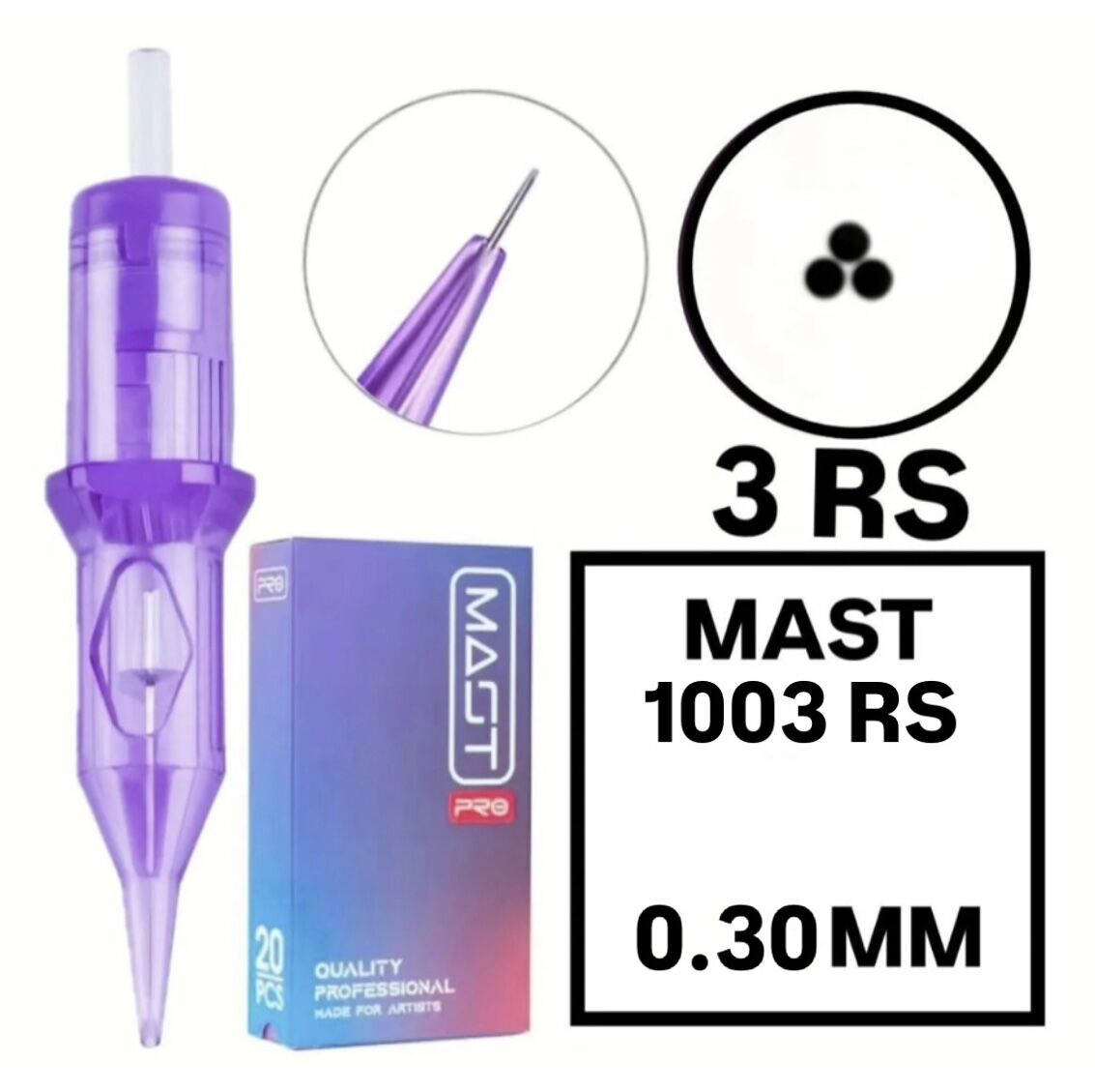 MAST PRO 1003-  RS - 0.30mm TATTOO VE KALICI MAKYAJ İĞNESİ