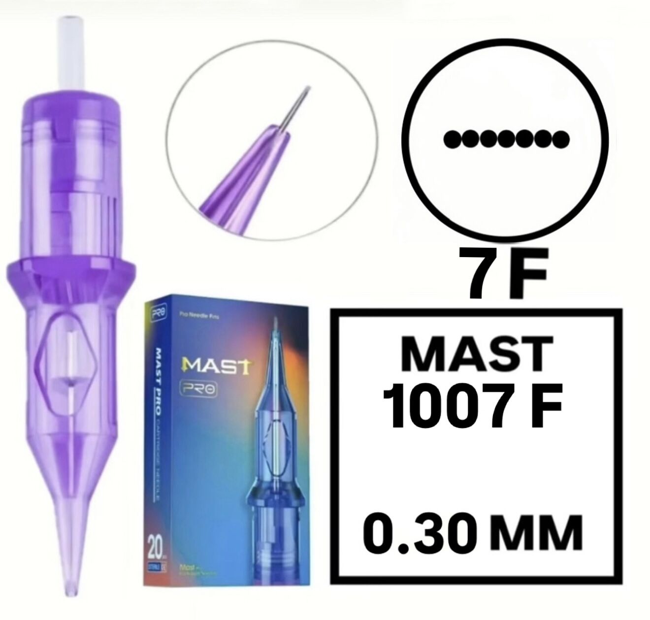 MAST PRO 1007 - F - 0.30mm TATTOO VE KALICI MAKYAJ İĞNESİ