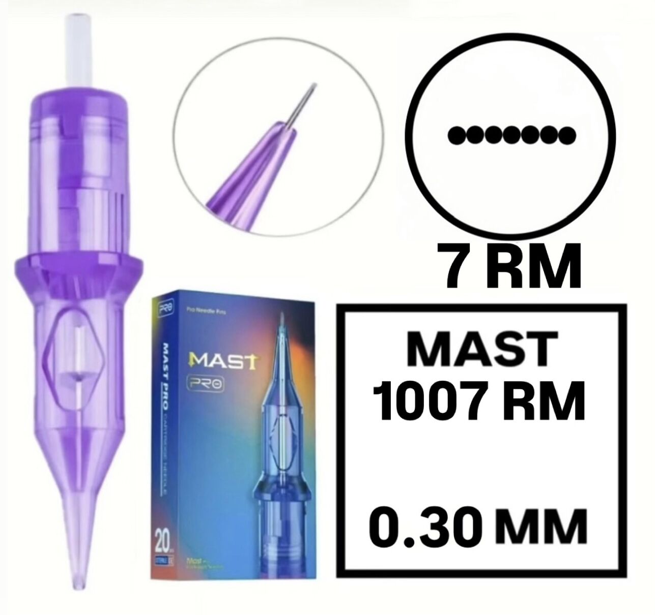 MAST PRO 1007 - RM - 0.30mm TATTOO VE KALICI MAKYAJ İĞNESİ